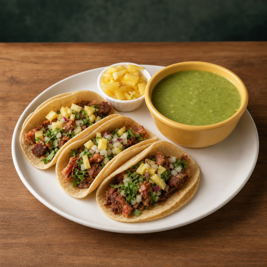 #4- 3 Tacos + Soup, Side, or Drink.
