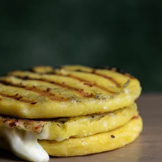 SWEET CORN AREPA WITH CHEESE