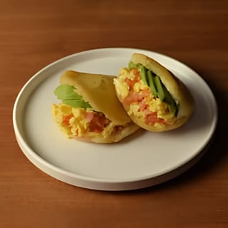 Egg, Tomato and Avocado Arepas